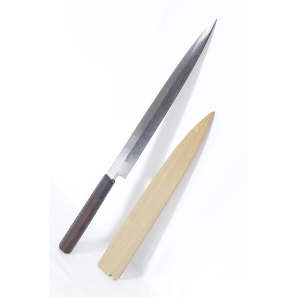 柳刃包丁 てっさ包丁　フグ引き　本焼　波紋綺麗　9寸 Amazon | 堺製プロ仕様 魄刃 Hakuba 本霞白二鋼 柳刃包丁9寸