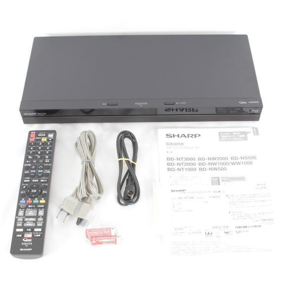 【美品】シャープ AQUOSブルーレイ BD-NT1000 1TB 3チューナー レコーダー アクオス