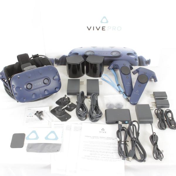【美品】HTC VIVE PRO フルセット 99HANW009-00 VR ヘッドマウントディスプレイ バイブ 本体 refun_20177