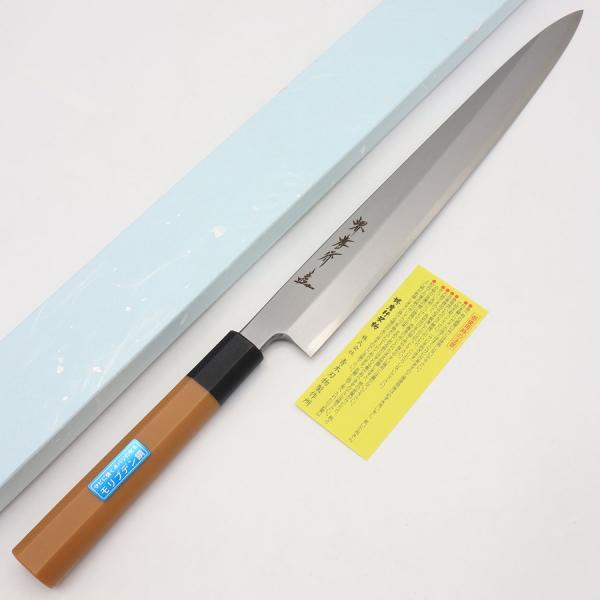 ボーナスストア+5％【新品】堺孝行 モリブデン鋼 正夫 柳包丁 一尺 INOX PC柄 八角柄 刃渡り約300mm 04605 ATK5430 和包丁 柳刃 青木刃物