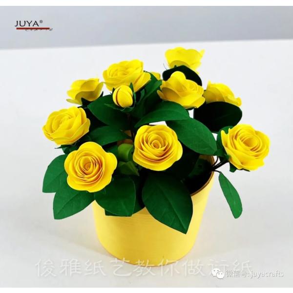 《商品内容》JUYA　ペーパークイリングキット　ローズ・クイリングペーパー　・グリーンテープ巻針金※植木鉢の作り方は「ブルースターフラワー」の商品ページに動画をアップしております。※詳しい説明書はありませんが、ペーパーのパッケージについてい...