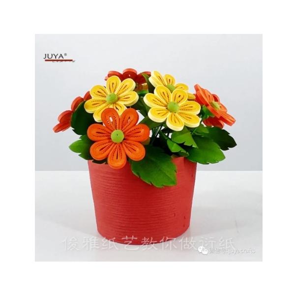 《商品内容》JUYA　ペーパークイリングキット　デイジー・クイリングペーパー　・水性ペン・グリーンテープ巻針金※植木鉢の作り方は「ブルースターフラワー」の商品ページに動画をアップしております。※詳しい説明書はありませんが、ペーパーのパッケー...