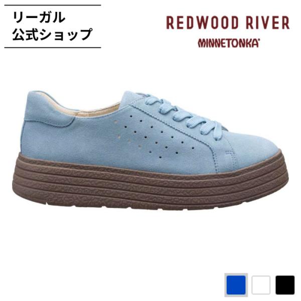 公式 セール REDWOOD RIVER　MINNETONKA(R) M07C コートタイプスニーカー ライトブルースエード スニーカー レディース  リーガル 爆買