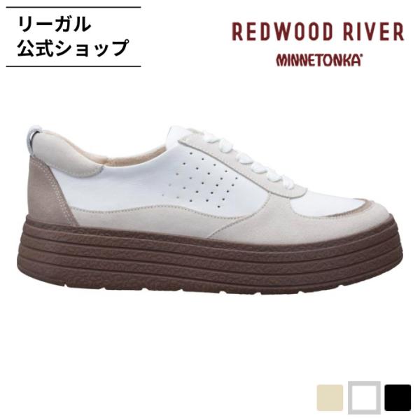公式 REDWOOD RIVER　MINNETONKA(R) M08C デザインスニーカー ホワイトアイボリー スニーカー レディース  リーガルコーポレーション 爆買