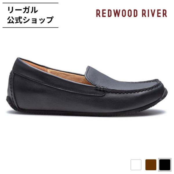 公式 REDWOOD RIVER R04A モカシンスリッポン ブラック フラットシューズ レディース レッドウッド リバー REGAL CORPORATION 爆買
