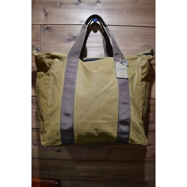 USA製のFilsonの大型ワックスコットンパックバッグ