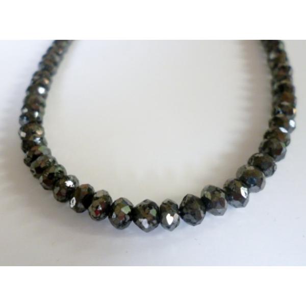 50ct�u���b�N�_�C�������h �z���C�g�S�[���h�l�b�N���X  K18WG Black Diamond