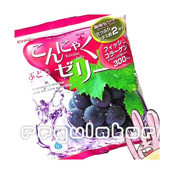 雪国アグリ 蒟蒻ゼリー／こんにゃくゼリー ぶどうプラス／グレープ味（コラーゲン入り）　６個入