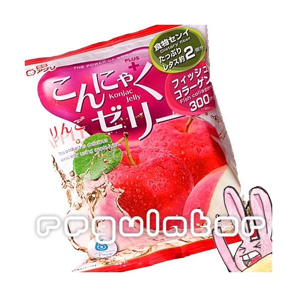 雪国アグリ 蒟蒻ゼリー／こんにゃくゼリー りんごプラス／アップル味（コラーゲン入り）　６個入