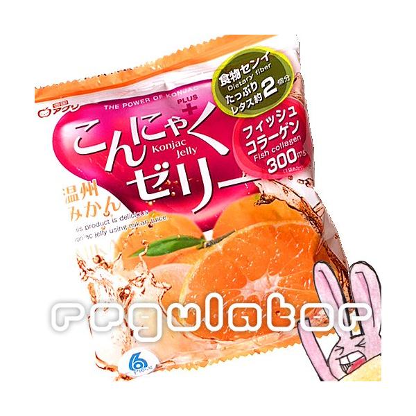 雪国アグリ 蒟蒻ゼリー／こんにゃくゼリー 温州みかんプラス／温州みかん味（コラーゲン入り）　６個入