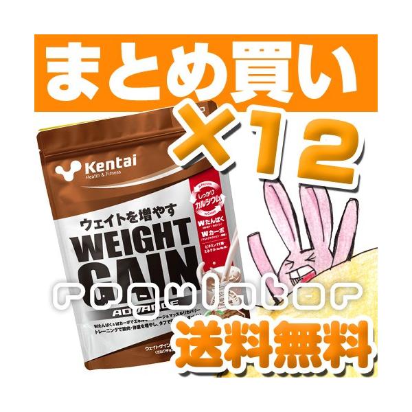 （まとめ買い）【Kentai】ウェイトゲインアドバンス ミルクチョコ風味 360g×12 （送料無料）【ケンタイ・健康体力研究所】