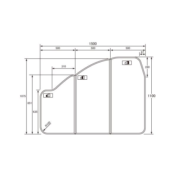 pi\jbN Panasonic(dH iVi) Cӂ(ӂӂ tt^) g݂ӂ GKU76KF8U2L 1100×1500mm ֕iFGKU76KF8U2LS ł͂