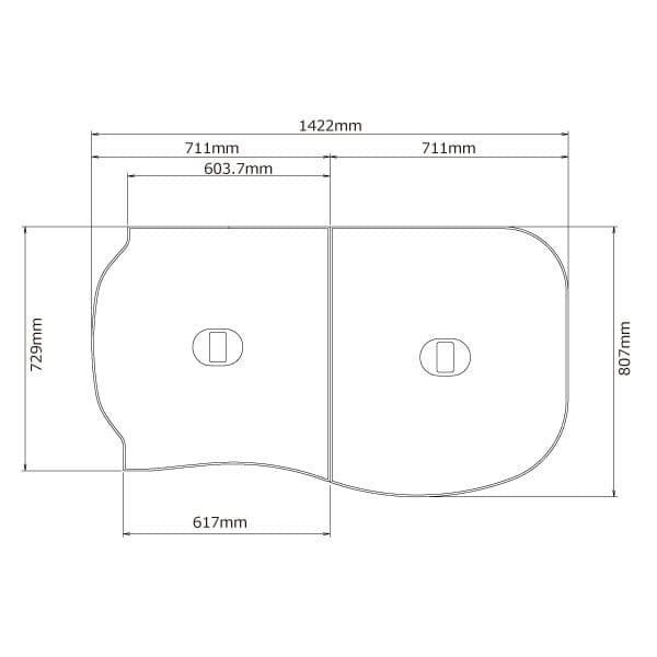 KGWSH11 ノーリツ 断熱ふろふた 　SRB1685BLT-WH/SB KGW) 組合せ2枚 バスルーム 風呂フタ NORITZ