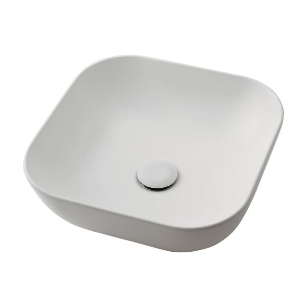 ●カラー：マットホワイト●材質：陶器製説明文●切込寸法φ90ミリ●専用排水上部セット・陶器製化粧キャップ付き●固定金具付き