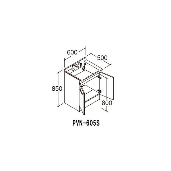 LIXIL ʉϑ{ PVV[Y Ԍ600mm PVN-605S VOo[V[(GRnhȂEfؑւȂ)y[J[iz