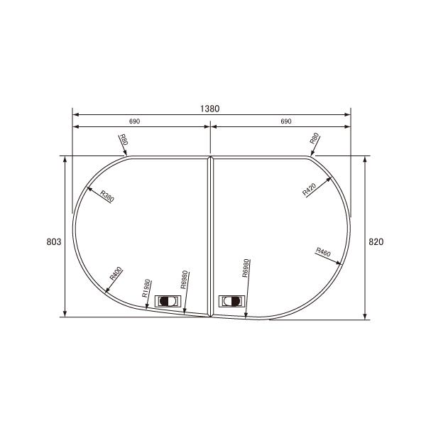 pi\jbN Panasonic(dH iVi) Cӂ(ӂӂ tt^) g݂ӂ RLSX74KF8T2L 820×1380mm