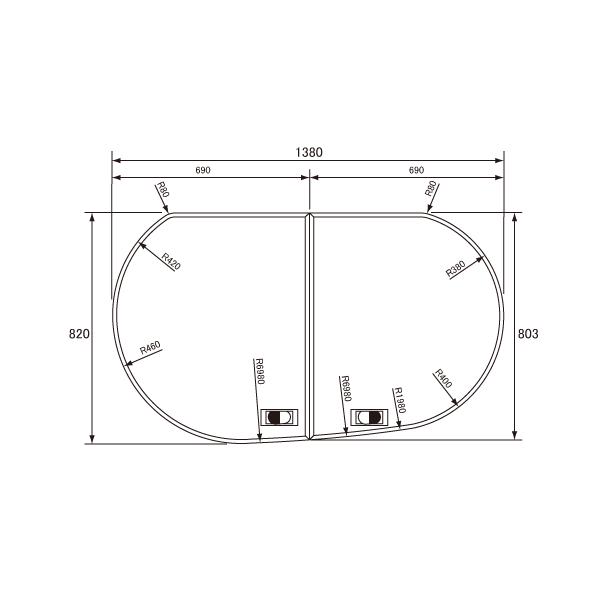 pi\jbN Panasonic(dH iVi) Cӂ(ӂӂ tt^) g݂ӂ RLSX74KF8T2R 820×1380mm