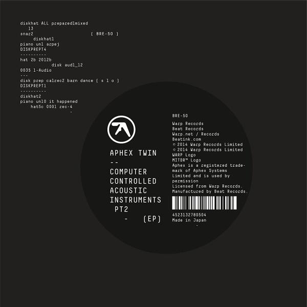 新品CD 008■Aphex Twin/Computer Controlled Acoustic Instruments pt2 EP/期間生産限定盤/紙ケース仕様/BRE50