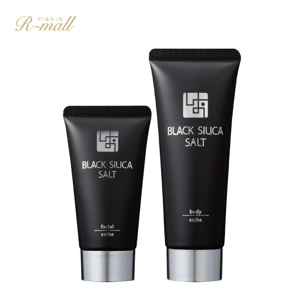 フェイシャルエステ（洗顔料）、ボディエステ（全身用）のお試しサイズ。旅行やジム帰りのケアに。【フェイシャルエステ】磨き抜かれた天然ソルトと天然鉱石ブラックシリカを配合した塩スクラブ洗顔。洗顔・保湿・パックを兼ねたオールインワン洗顔料。【ボデ...