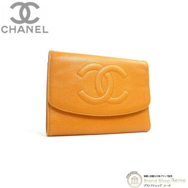 シャネル （CHANEL） キャビアスキン ココマーク 三つ折り 財布