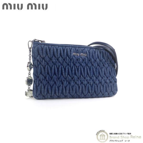 ミュウミュウ （MIUMIU） マテラッセ クリスタル ビジュー ポーチ