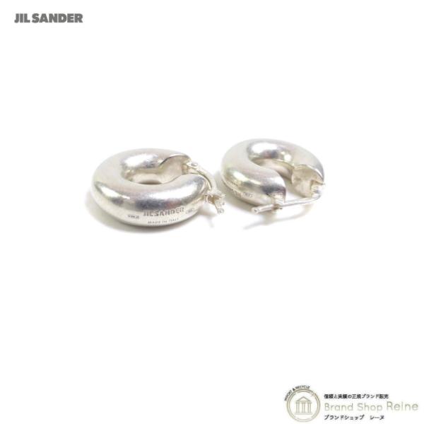 JIL SANDER（ジルサンダー） フープ ロゴ ピアス J11VG0003 シルバー
