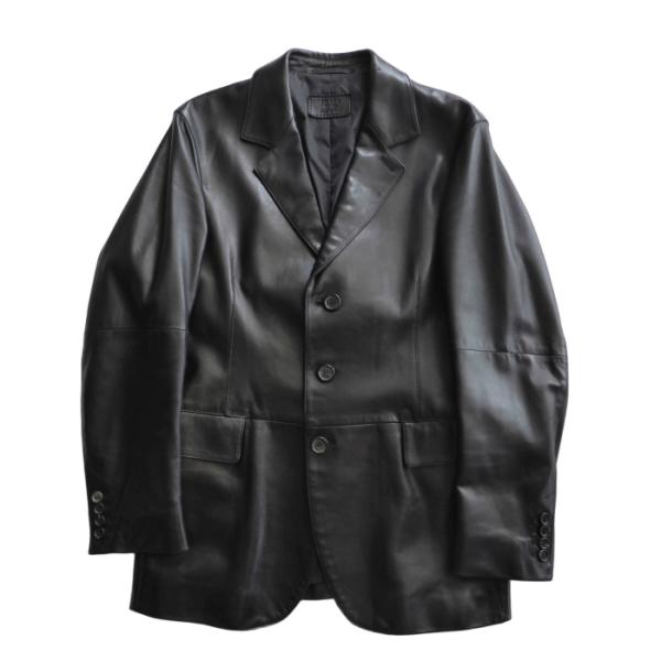 PRADA（プラダ） （PRADA）レザー テーラード ジャケット 3つボタン