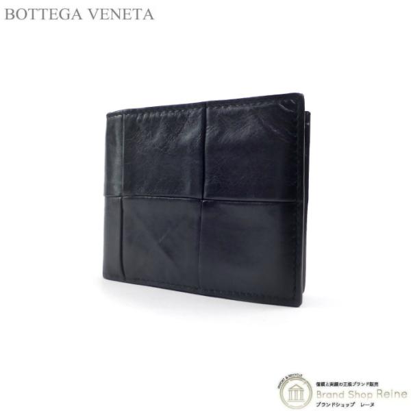 BOTTEGA VENETA 二つ折りウォレット アビス / インディゴイントレチャート スモール 二つ折り