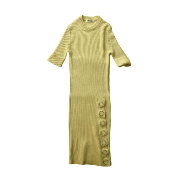JIL SANDER（ジルサンダー） リネン ウール リブ ニット ワンピース