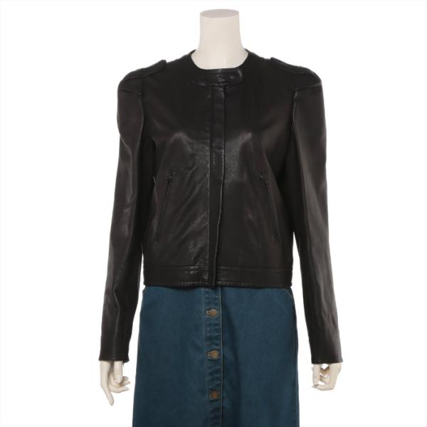 ミュウミュウ （MIUMIU） ラムスキン レザー ジャケット アウター ＃40  