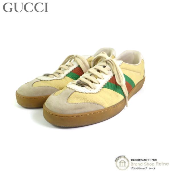 グッチ GUCCI メンズ8.5 シェリーライン タイガーヘッド スニーカー GUCCI（グッチ） シェリーライン スエード ジャーマントレーナー