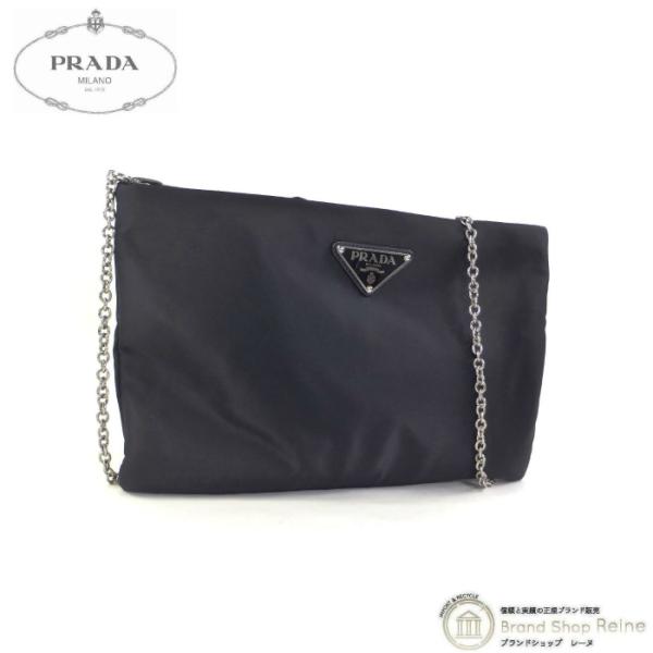 【美品】 プラダ ショルダーバッグ 2way クラッチバッグ チェーンショルダー reine-web_24-044170