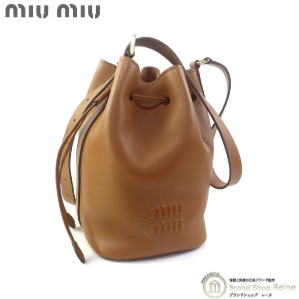 miu ミュウミュウ (MIUMIU) レザー バケット ショルダー miu ミュウミュウ (MIUMIU) レザー バケット ショルダー