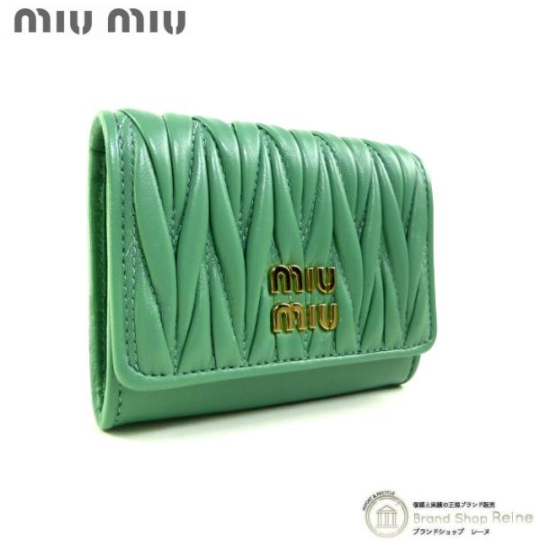 【green】【正規品】ミュウミュウ　miumiu 名刺入れ　カードケース miu miu（ミュウミュウ） マテラッセ カードケース 名刺入れ カード