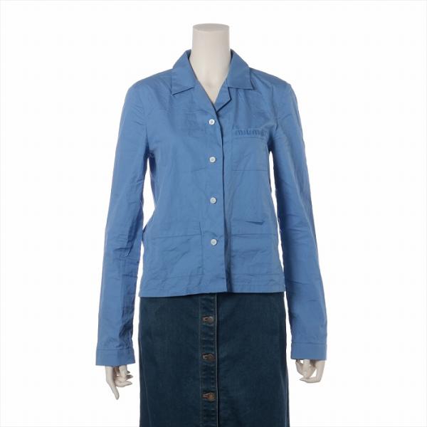 ミュウミュウ　ポプリン　シャツ　ブルー　38 miu miu（ミュウミュウ） ポプリン コットン シャツ 長袖 #38 MK1888