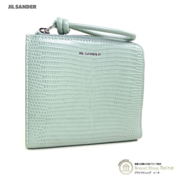 JIL SANDER Giro カードホルダー　保存袋付き JIL SANDER（ジルサンダー） Giro リザードプリント カードホルダー