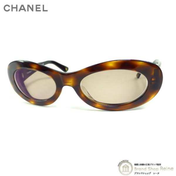 CHANEL オーバルサングラス 5007 ココマーク CHANEL（シャネル） べっ甲 オーバル サングラス 度入り ココマーク CC