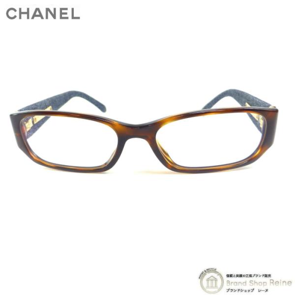 CHANEL（シャネル） べっ甲 デミ柄 デニム ココマーク スクエア メガネ
