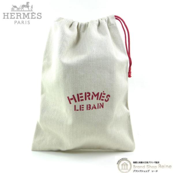 HERMES（エルメス） LE BAIN ルバン 巾着 ポーチ トワルシェブロン