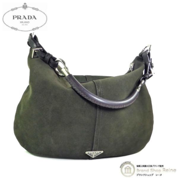PRADA（プラダ） スエード ショルダーバッグ 肩掛け トライアングル