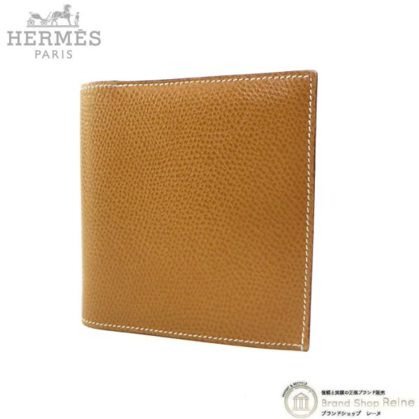 HERMES（エルメス） 二つ折り 財布 札入れ クシュベル ブラウン