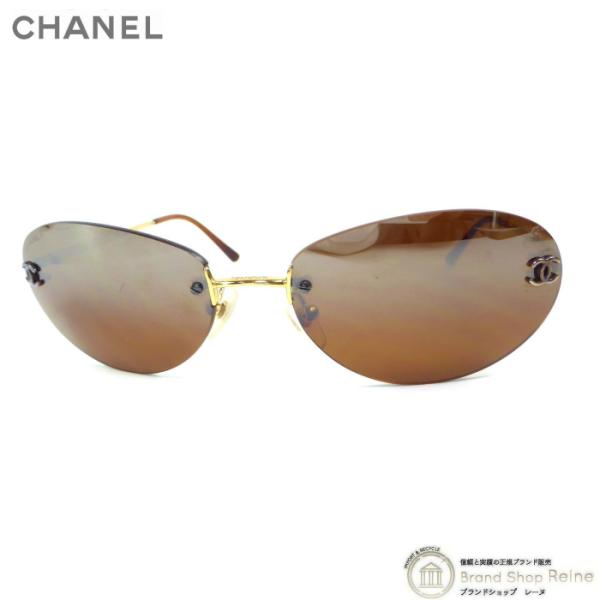 【美品】CHANEL シャネル 4013 リムレス　オーバル　サングラス CHANEL（シャネル） リムレス オーバル サングラス メタル CCロゴ 4013