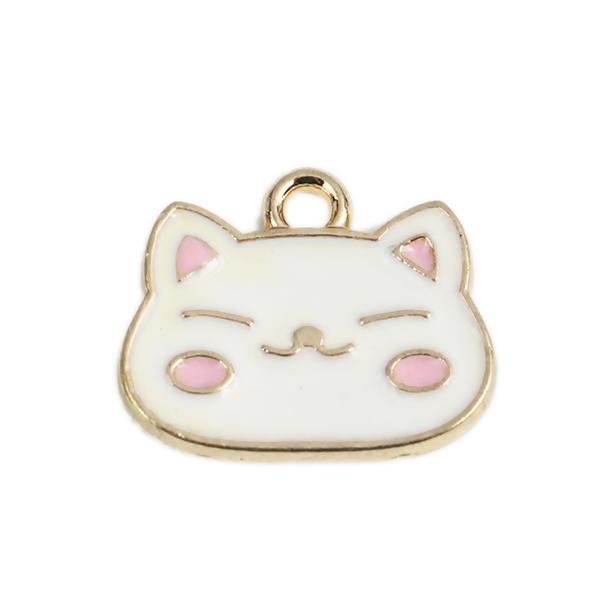 リアル ピンク 猫 チャーム デコパーツ - 各種パーツ - www 