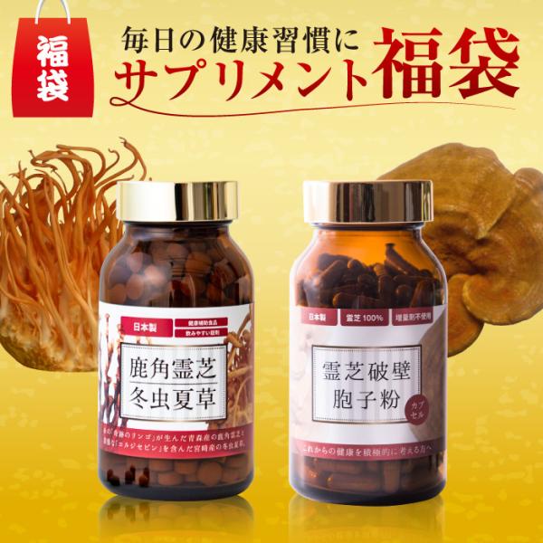 ◆ 鹿角霊芝・冬虫夏草 【原材料】 鹿角霊芝、冬虫夏草、二酸化ケイ素、ステアリン酸カルシウム【内容量】 45g(250mg×180粒)【サプリメントの形状】 錠剤◆ 霊芝破壁胞子粉 【原材料】 霊芝胞子末、ゼラチン（カプセルに使用）【内容量...