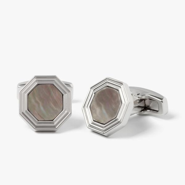 SIMON CARTER カフスボタン Monty Gray MoP Cufflinks 黒蝶貝 サイモンカーター Gray Mother of Pearl カフリンクス 英国ブランド cs618-4
