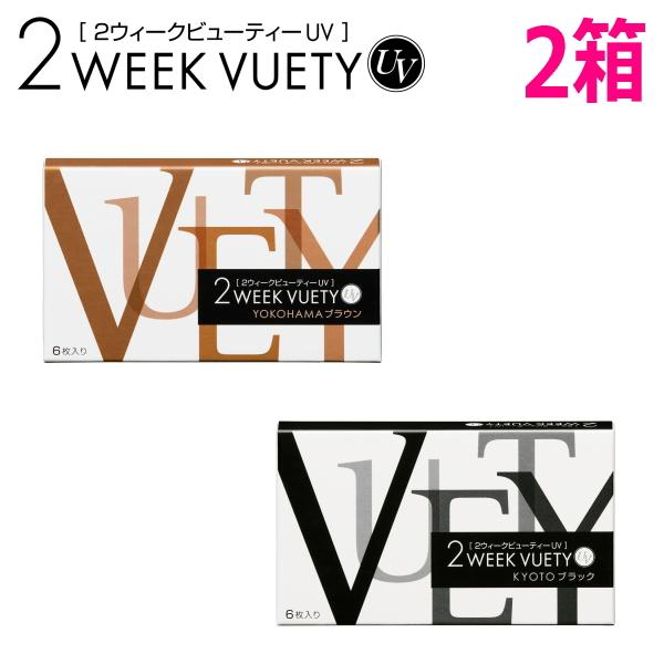 2ウィーク ビューティー UV 6枚入り 2箱 2week VUETY UV 2週間交換 ツーウィーク カラコン 度なし 度あり 終日装用 ネコポス発送