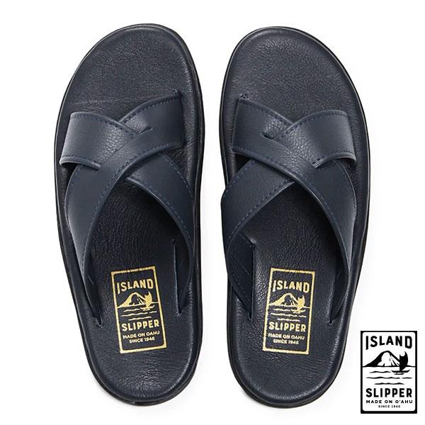 美品  SLIPPER PB223クロスストラップサンダル ブラック ISLAND SLIPPER（アイランドスリッパ） Island Slipper PB223 レザー