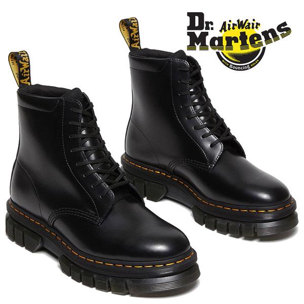 極美品△Dr.Martens ドクターマーチン RIKARD POLISHED SMOOTH 8I リカード 8ホール レースアップ レザー ショートブーツ ブラック UK6 Dr.Martens（ドクターマーチン） RIKARD POLISHED SMOOTH 8I 8 ホール