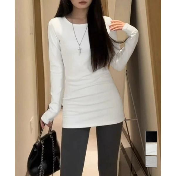 ロングTシャツ 重ね着フィットカットソー【ネコポス投函】