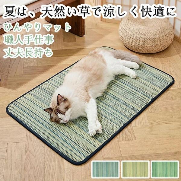 ペットベッド い草マット 夏 ひんやり ペット クッション 猫 ひんやりマット ペ